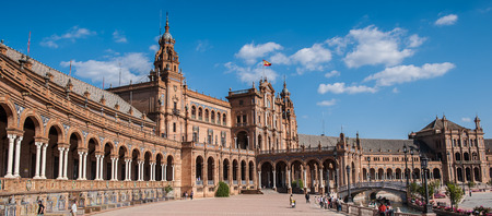 Central building at the Plaza de Espana in Seville, Andalusia, Spain. One of the most beautiful...