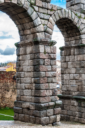 Roman Aqueduct of Segovia, Spain.の写真素材