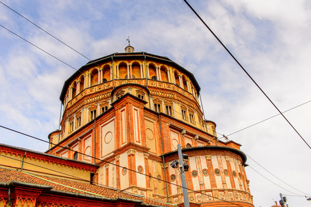 Architecture of the centre of Milan, the capital of Lombardy, Italy.のeditorial素材