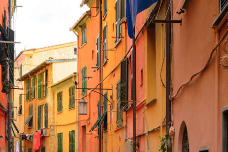 Street of Porto Venere, Italy. Porto Venere and the villages of Cinque Terre are the UNESCO World...