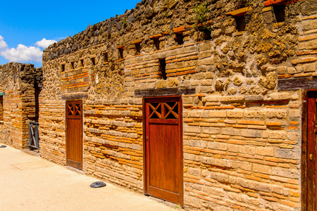 Ruins of Pompeii, an ancient Roman town destroyed by the volcano Vesuvius.の写真素材