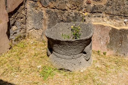 RUins of Pompeii, an ancient Roman town destroyed by the volcano Vesuvius.の写真素材