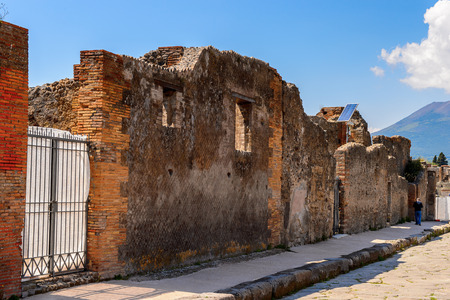Pompeii, an ancient Roman town destroyed by the volcano Vesuvius.の写真素材