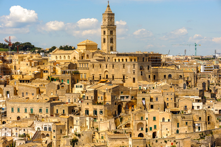 Cathedral of Matera, Puglia, Italy. The Sassi and the Park of the Rupestrian Churches of Matera. UNESCO World Heritageの写真素材
