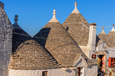 Alberobello, a small town in Apulia, Italy. Famous for its unique trulli buildings.のeditorial素材