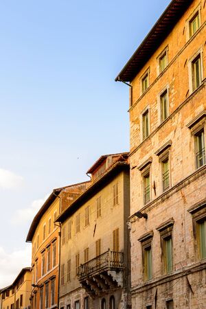 Architecture of the Old Town of Perugia, Umbria, Italyのeditorial素材