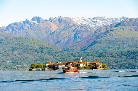Coast of the Lago Maggiore (Big Lake), Piedmont, Italyのeditorial素材