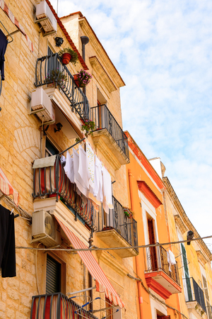 Street in  the Old Town of Bari, Italy.の写真素材