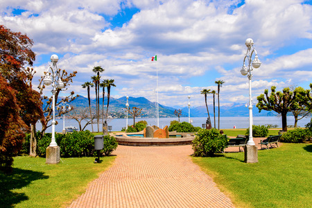 Nature of the Lago Maggiore (big Lake), Italyの写真素材