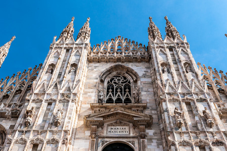 Milan Cathedral (Duomo di Milano),  the largest cathedral in Italyの写真素材