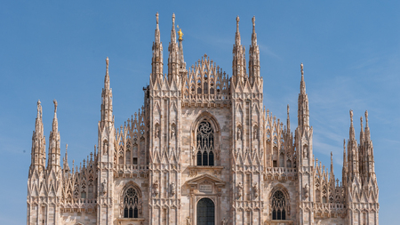 Milan Cathedral (Duomo di Milano),  the largest cathedral in Italyの写真素材
