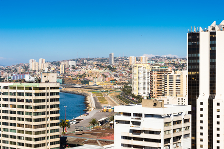 VALPARAISO, CHILE - NOV 9, 2014: Architecture of  Valparaiso, Chile. Valparaiso Historic centre is a UNESCO world heritage siteのeditorial素材