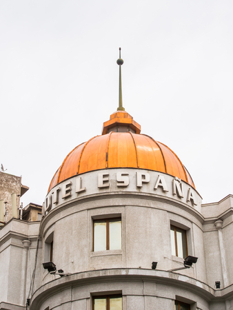 SANTIAGO, CHILE - NOV 1, 2014: Architecture of Santiago de Chile. Santiago de Chile is the capital and the largest city in Chileのeditorial素材