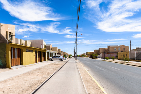 ATACAMA DESERT, CHILE - NOV 3, 2014: Small Town in the Atacama desert, Chile. Atacama Desert proper occupies 105,000 square kilometresのeditorial素材