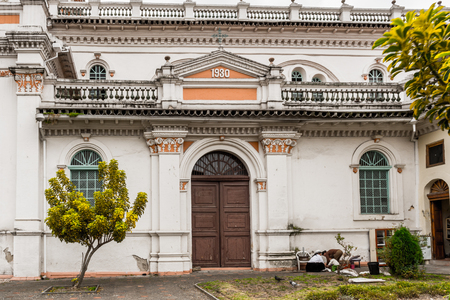 CUENCA, ECUADOR - JAN 9, 2015: Architecture of Cuenca. Cuenca is the capital the Azuay Province and its center is a Unesco World Heritageのeditorial素材