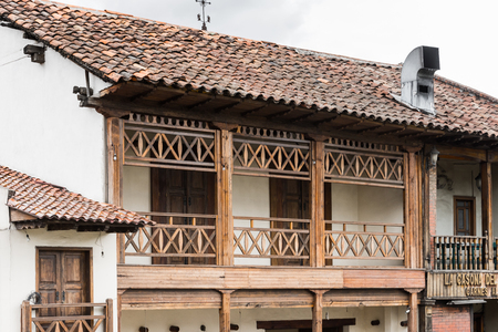 CUENCA, ECUADOR - JAN 9, 2015: Architecture of Cuenca. Cuenca is the capital the Azuay Province and its center is a Unesco World Heritageのeditorial素材