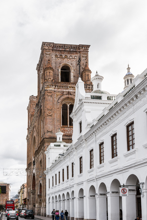 CUENCA, ECUADOR - JAN 9, 2015: Architecture of Cuenca. Cuenca is the capital the Azuay Province and its center is a Unesco World Heritageのeditorial素材