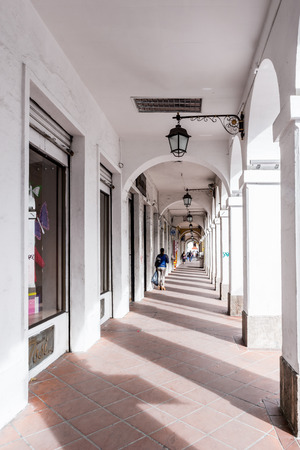 CUENCA, ECUADOR - JAN 9, 2015: Architecture of Cuenca. Cuenca is the capital the Azuay Province and its center is a Unesco World Heritageのeditorial素材