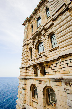 Oceanographic Museum (Musee oceanographique), a museum of marine sciences in Monaco-Ville, Monaco. Inaugurated in 1910のeditorial素材