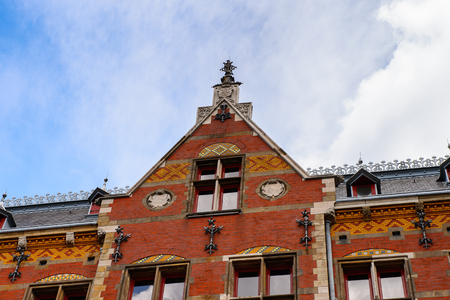 Amsterdam Centraal railway station, the largest railway station of Amsterdam, Netherlandsの写真素材