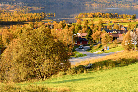 Nature of Geilo in Hardangervidda Plateau, Norway, Europe.の写真素材