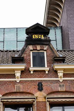 Architecture of the central square in Haarlem, Netherlandsのeditorial素材