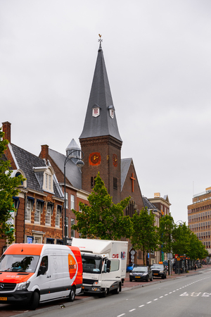 Historic center of Haarlem, Netherlandsのeditorial素材