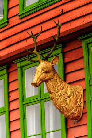 Architecture of Bergen, the second-largest city in Norway and popular touristic destination.の写真素材