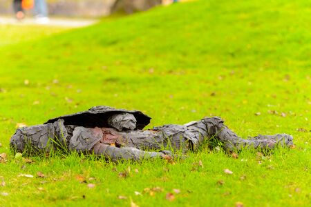 Old armoury in the Akershus Fortress, a medieval castle that was used as a prison, Oslo, Norway.のeditorial素材