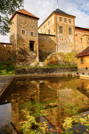 Akershus Fortress, a medieval castle that was used as a prison, Oslo, Norway.のeditorial素材