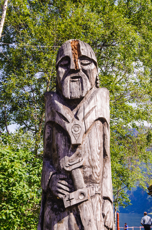 Monument in a village Gudvangen, Norwayの写真素材