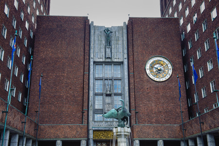 City hall of Oslo, Norwayのeditorial素材