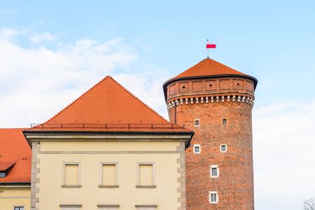 Tower of the Wawel Royal Castle in Krakow, Polandのeditorial素材