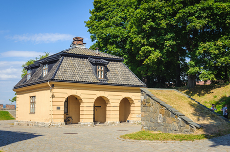 Akershus Fortress, a medieval castle that was built to protect Oslo, the capital of Norway. It has also been used as a prison.の写真素材