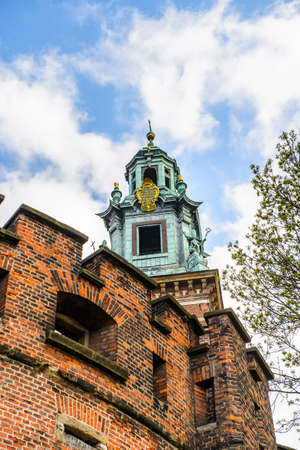 Wall of the Wawel Royal Castle in Krakow, Polandのeditorial素材