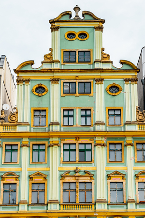 Colorful Houses on the Market square in Wroclaw, Polandのeditorial素材