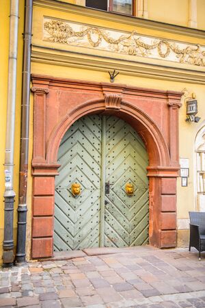 House in the Old town of Krakow, Polandのeditorial素材