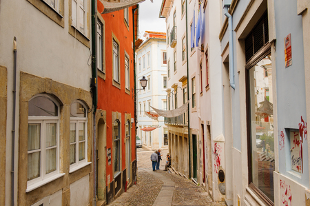 Architecture of the Historic center of Coimbra, Portugal.のeditorial素材