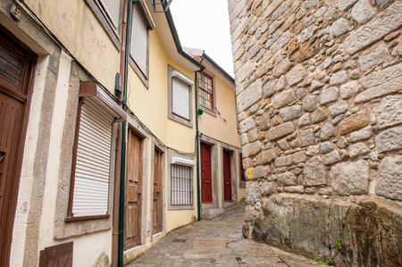 Architecture of a traditional small quarter of Porto, Portugal.の写真素材
