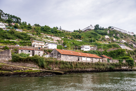 Coast of the River Douro with its beautiful architecture in Porto, Portugal. View from the River Douro, one of the major rivers of the Iberian Peninsula (2157 m)の写真素材