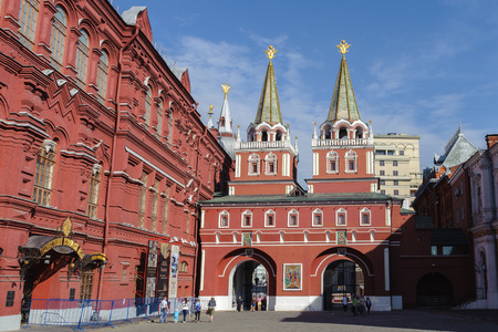 Gate of the Red Square, which is often considered the central square of Moscow and all of Russia,...