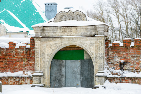 Refectory of the Fedorov town, complex of buildings in the town of Pushkin, near St.Petersburg, Russiaの写真素材