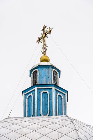 Chapel of the Tikhvin Assumption Monastery, a Russian Orthodox monastery founded in 1560,  (Tihvin, Saint Petesburg region, Russia)のeditorial素材