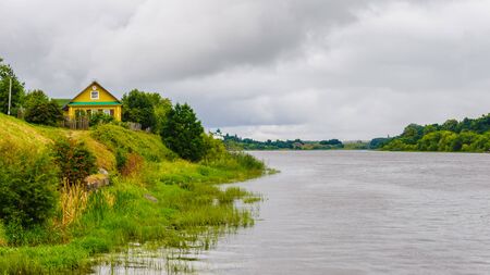River Volkhov in Russiaの写真素材