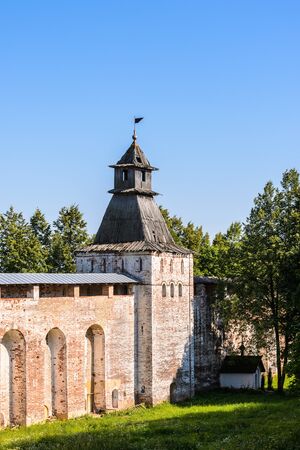 Wall around the Borisoglebskiy monastery, Yaroslavl region. "Golden ring" of Russiaのeditorial素材