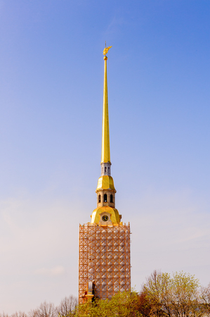 Peter and Paul cathedral in fortress in St. Petersburg, Russiaの写真素材
