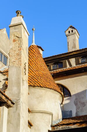 Part of the Dracula Castle in Bran, Romaniaのeditorial素材