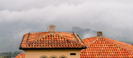 Architecure of Historic center of  San Marino,の写真素材