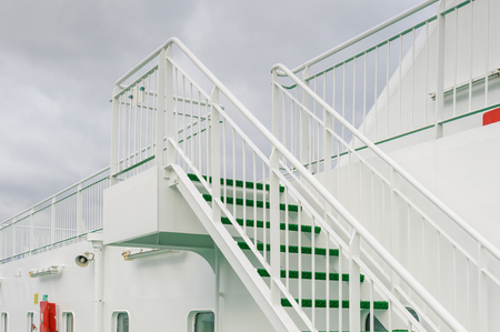 Stairs on the cruiser linerの写真素材