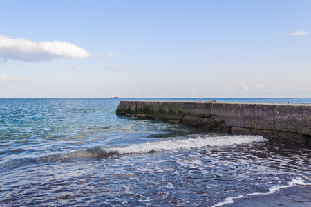 Pier on the Black Seaの写真素材